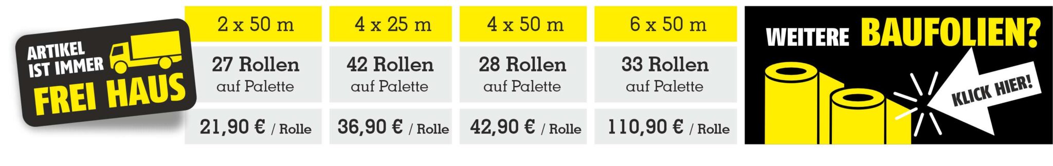 Baufolien 150my für Ihre Baustellen Baufolien 150my für Ihre Baustellen