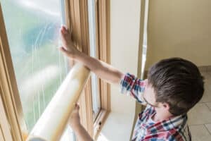 Fensterschutzfolie transparent Rolle verschiedene Abmessungen