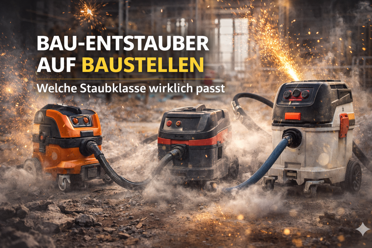 Featured image for “Bau-Entstauber auf Baustellen: Welche Staubklasse wirklich passt (Update 2026)”