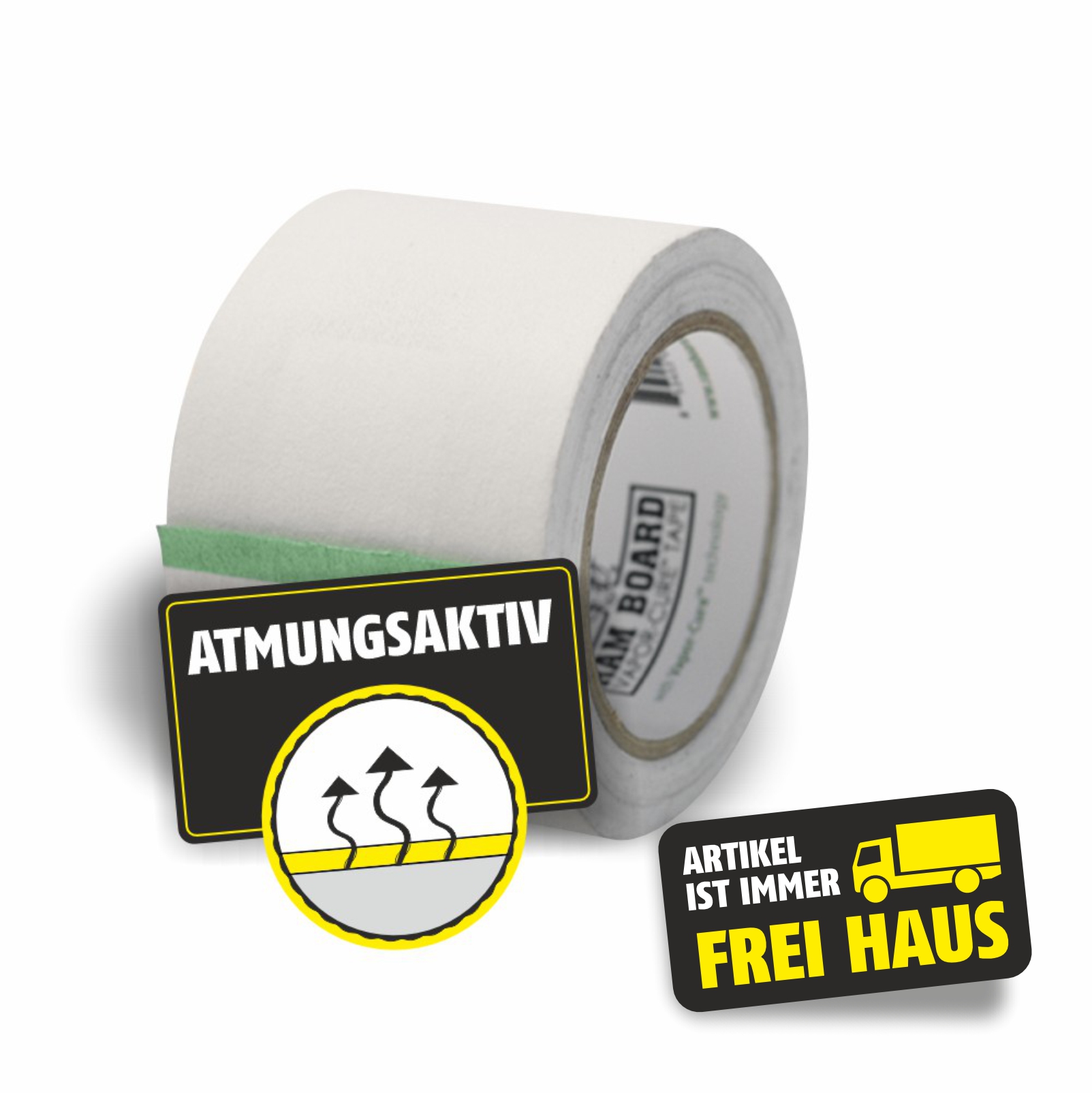 Featured image for “Atmungsaktives Vapor Spezial-Klebeband 72 mm x 33 m”