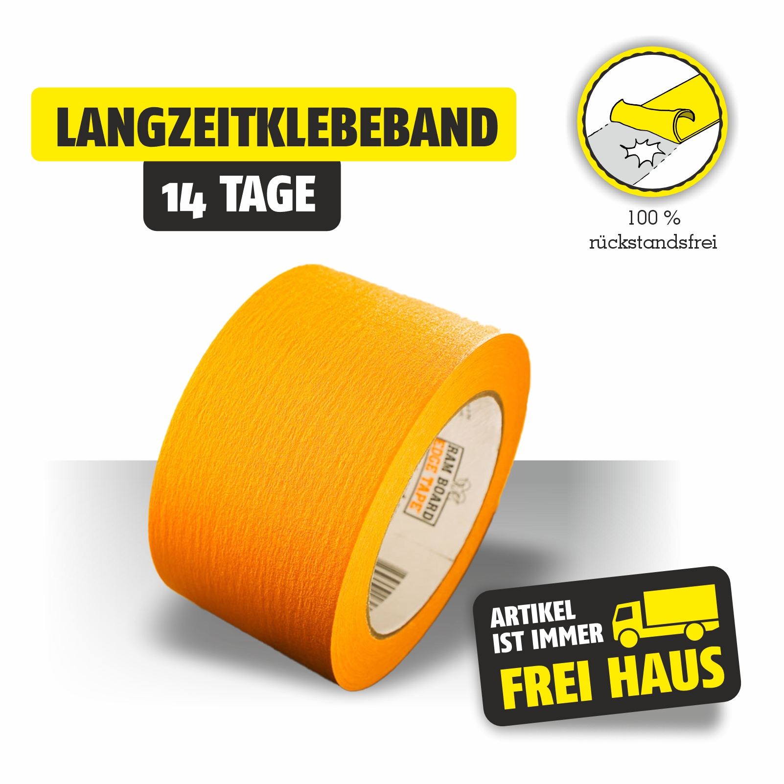 Featured image for “Langzeitklebeband 14 Tage EDGE TAPE ™ 63 mm x 55 meter”