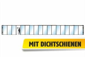 Staubschutzwand ZIPWALL® Paket 19 + Dichtschienen 3,6 m x 23 m