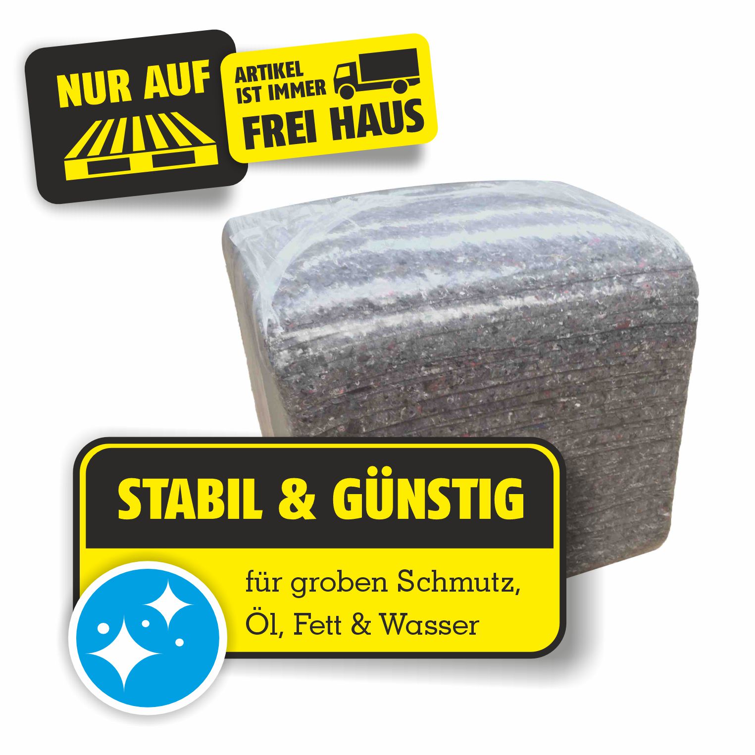 Featured image for “RainbowClean Putztuch 38 x 40 cm BUNT 10 kg/Ballen”