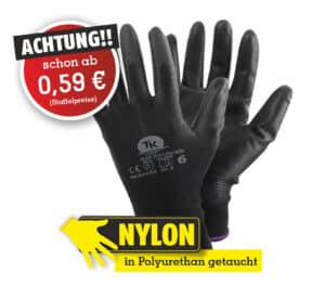 Nylon Feinstrick Handschuh SCHWARZ