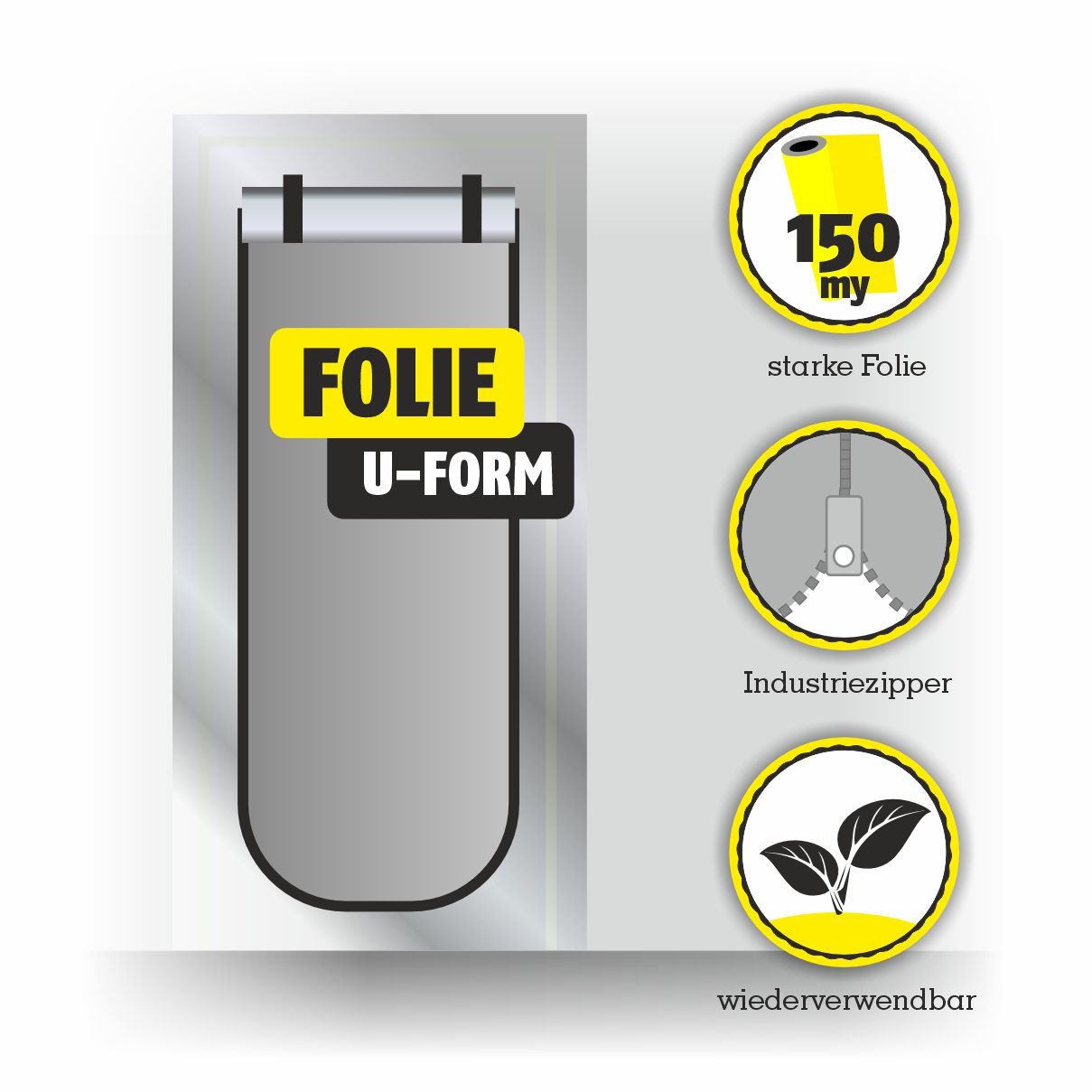Featured image for “Staubschutztür PE-Folie U-Durchgang 110 x 220 cm”