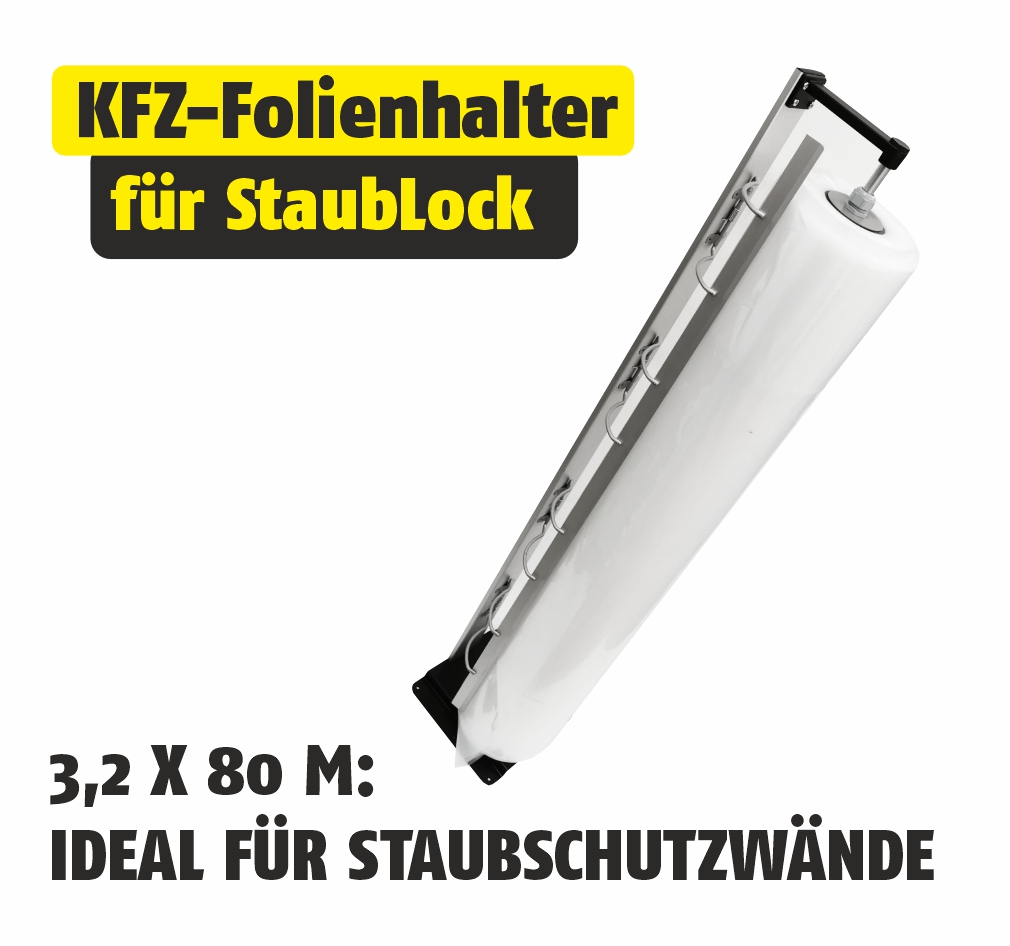 Featured image for “SET KFZ-Folienhalter mit 80 Meter Spannwandfolie”