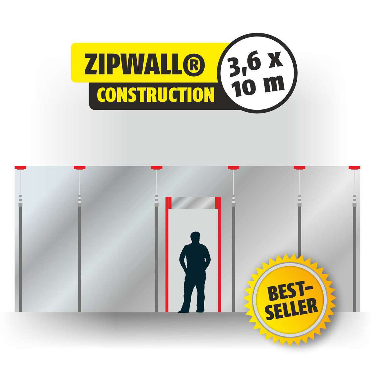 Staubschutzwand ZIPWALL® Construction Bestseller