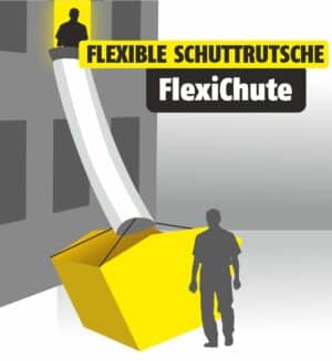 FlexiChute – handgefertigte faltbare Schuttrutsche
