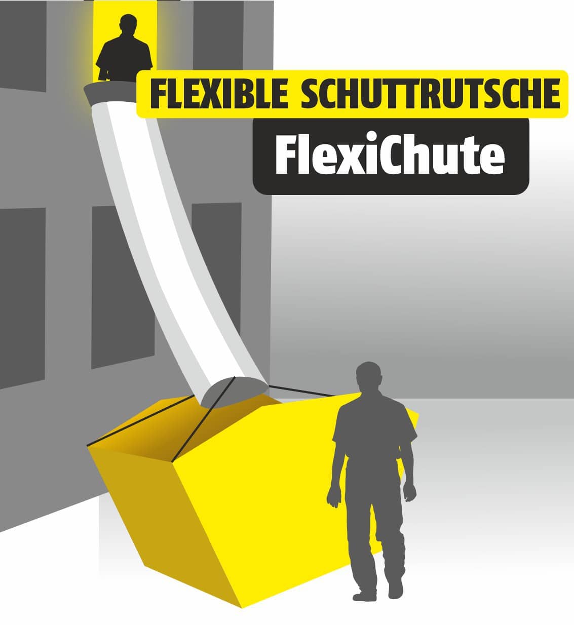FlexiChute – handgefertigte flexible Schuttrutsche