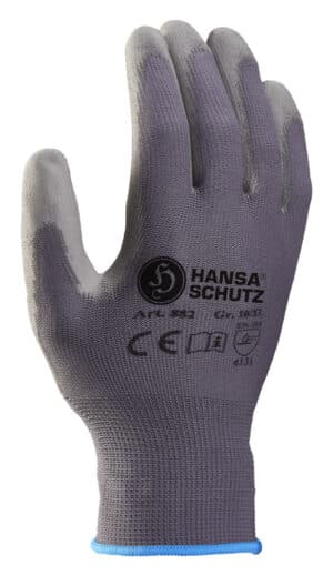 Nylon-Handschuh HANSA GRAU Größe M – XXL
