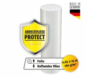 PROTECT Haftliner Premium selbsthaftendes Abdeckvlies 0,65 x 25 Meter 160 g/m²