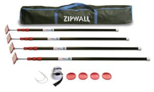 Staubschutzwand ZipWall® SLP SET ohne Folie zum Abgrenzen von staubigen Baustellen