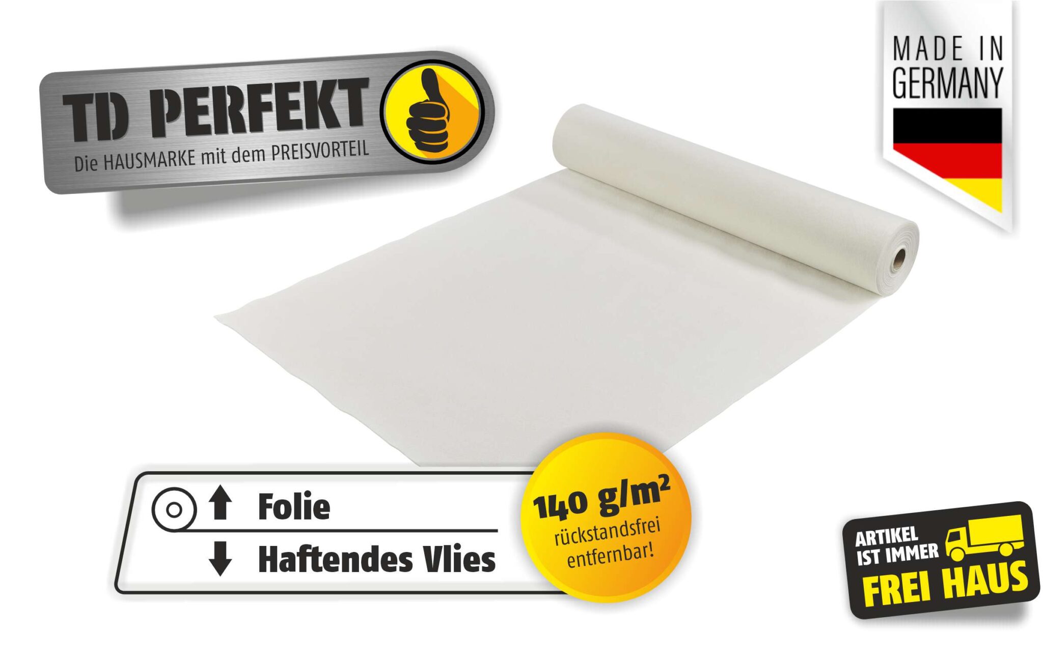 Featured image for “Abdeckvlies selbsthaftend TD PERFEKT Deutsche Marken Qualität”
