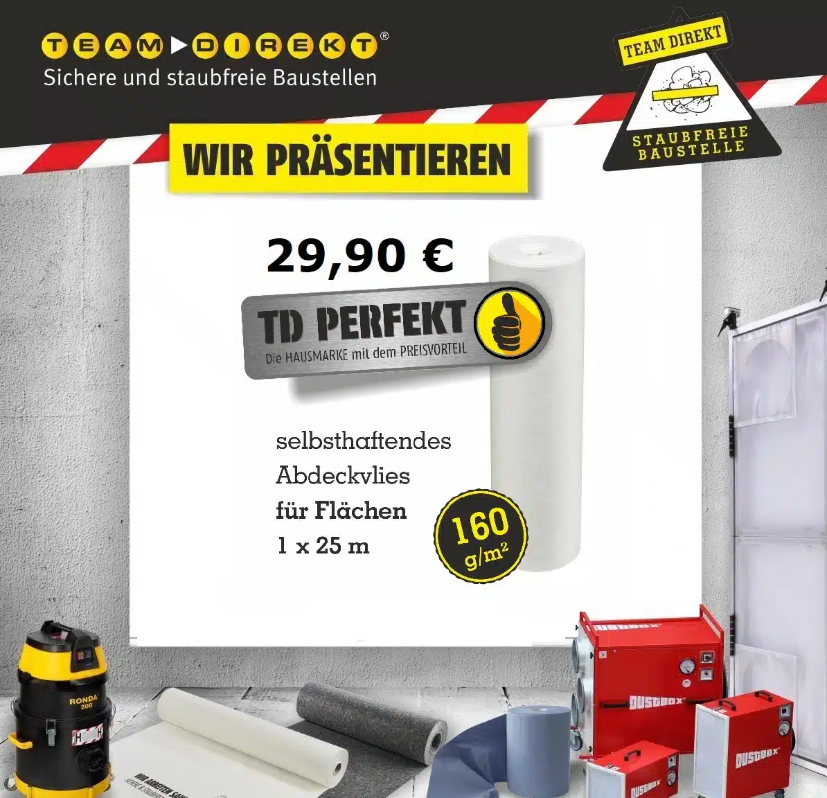Featured image for “Bodenschutz war noch nie so einfach – selbsthaftendes Schutzvlies in unschlagbarem Preis-Leistungs-Verhältnis”