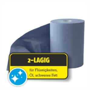Putzrolle KIBLUE Classic 2-lagig, blau, 1000 Blatt/Rolle