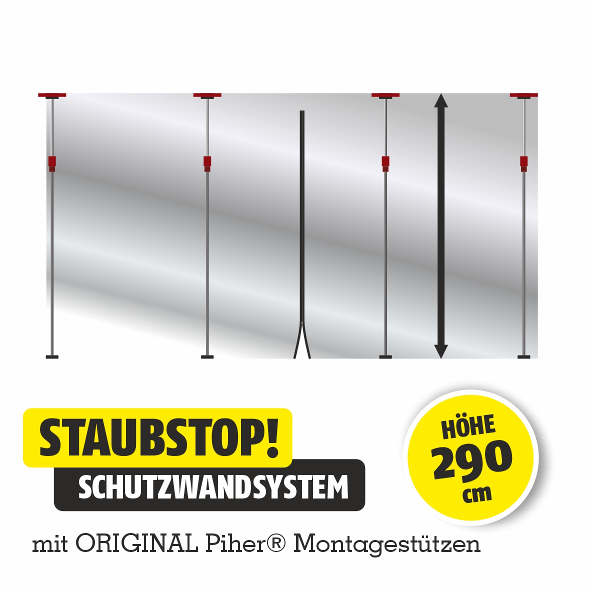 Featured image for “23zeroDust® Staubschutzwandsystem StaubStop! ® 290 cm Höhe”