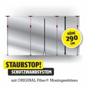 23zeroDust® Staubschutzwandsystem StaubStop! ® 290 cm Höhe