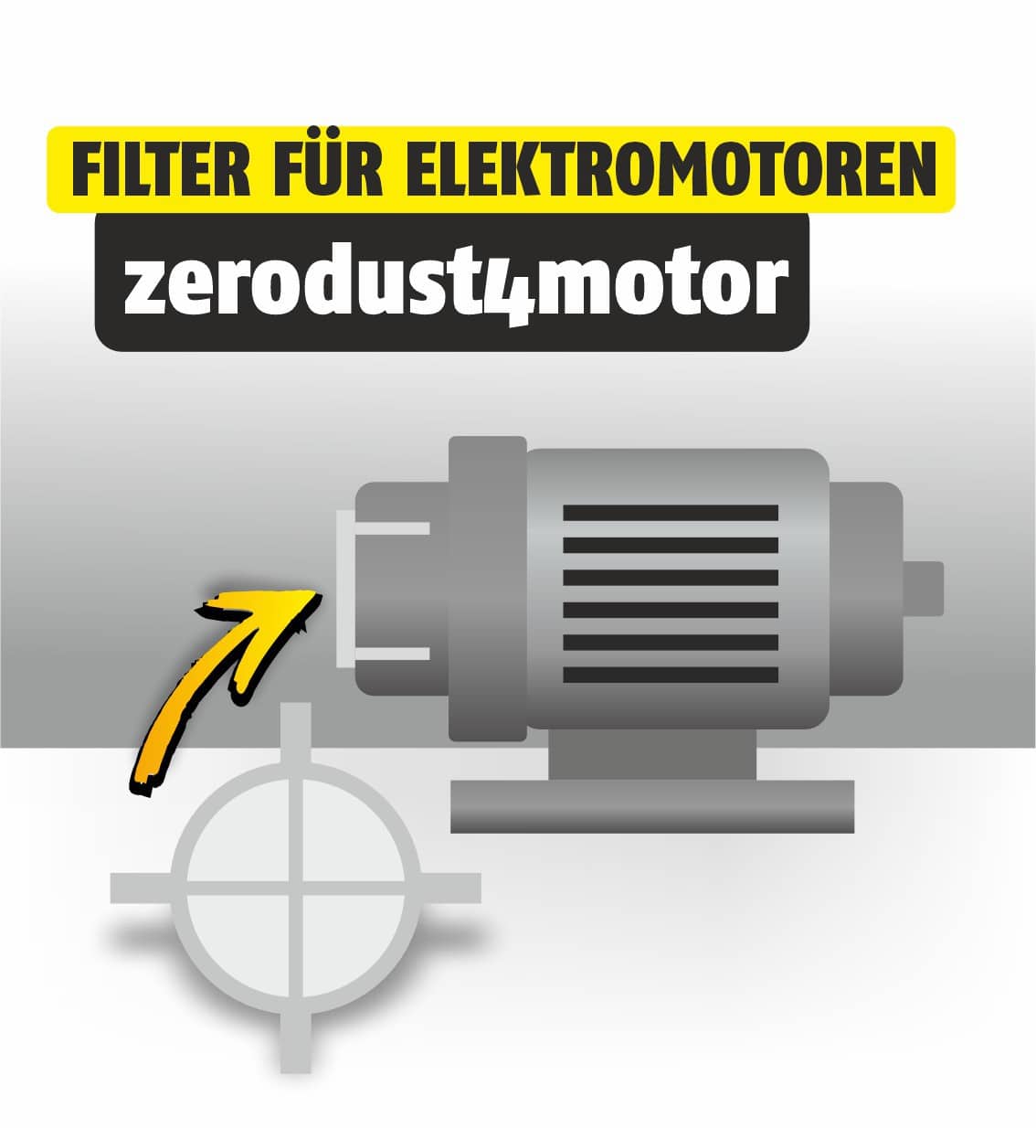 zerodust4motor®  Halter + Filter im Set