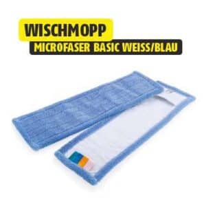 Mikrofaser Wischmopp Basic, weiß/blau mit 4-Farbsystem