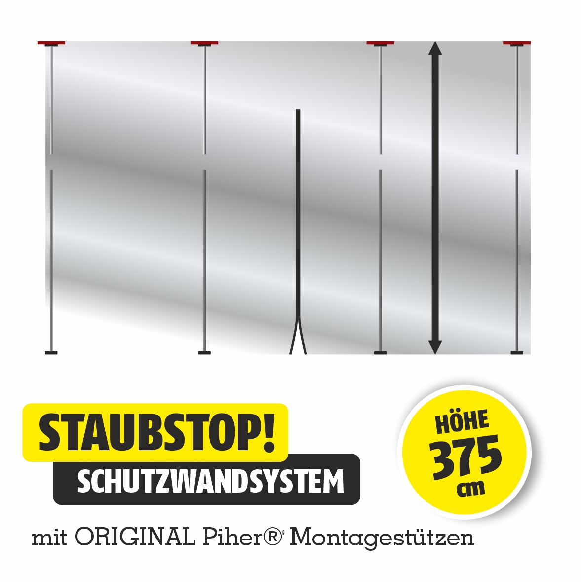 Featured image for “23zeroDust® Staubschutzwandsystem StaubStop! ® 375 cm Höhe”
