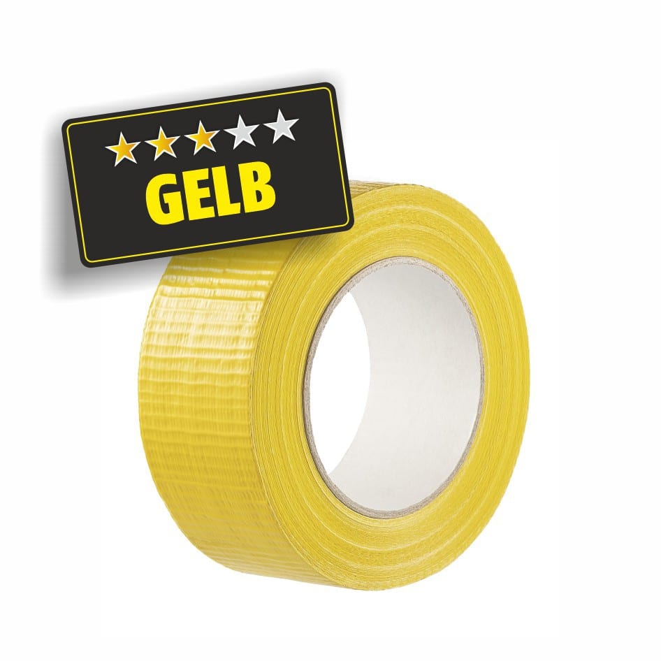 Featured image for “Gewebeklebeband Sicherheits-Warnband GELB hochsichtbar für Markierung und Schutz”