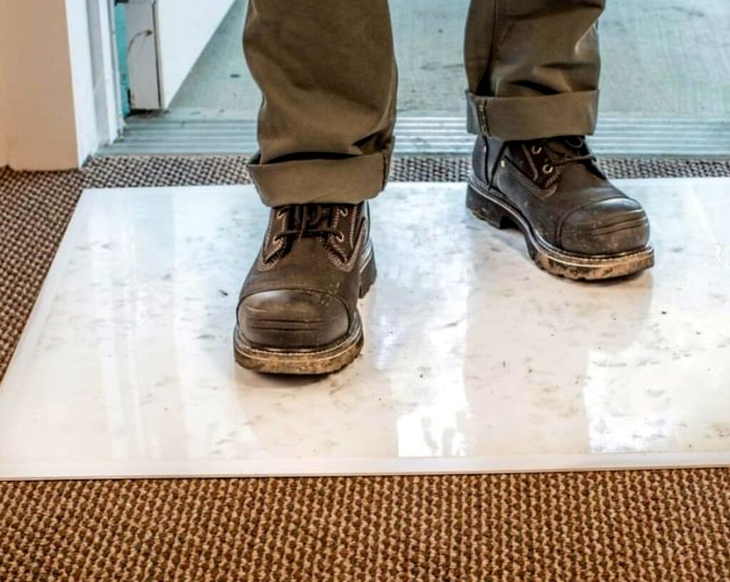 Staubfangmatten im Einsatz
