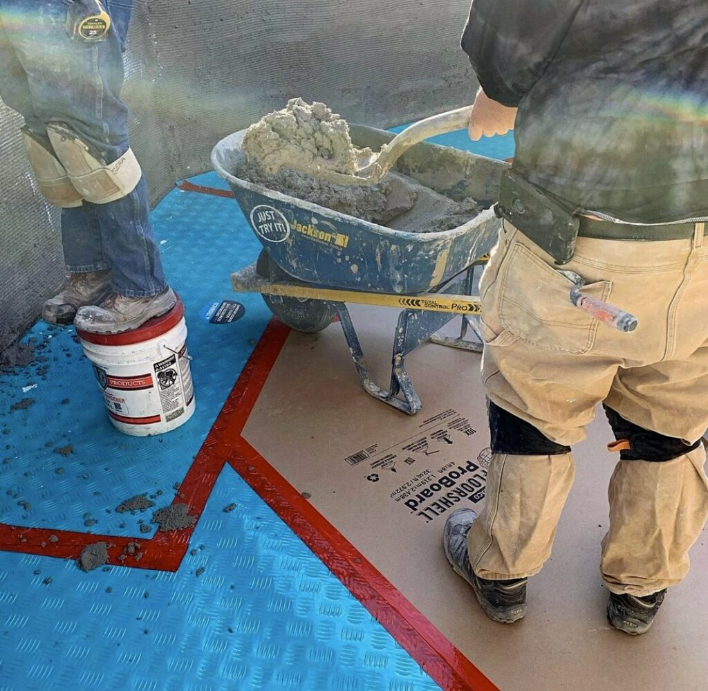 Putzarbeiten Bodenschutz Aussenbereich