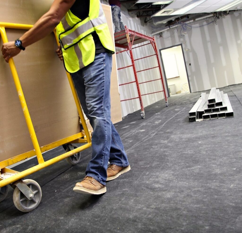 Bodenschutz Rollgerüst