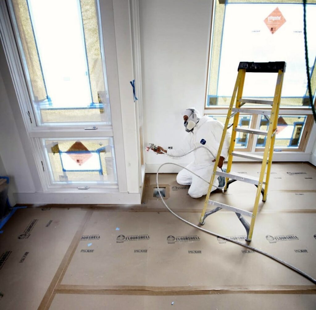 Boden und Fensterschutz Malerarbeiten