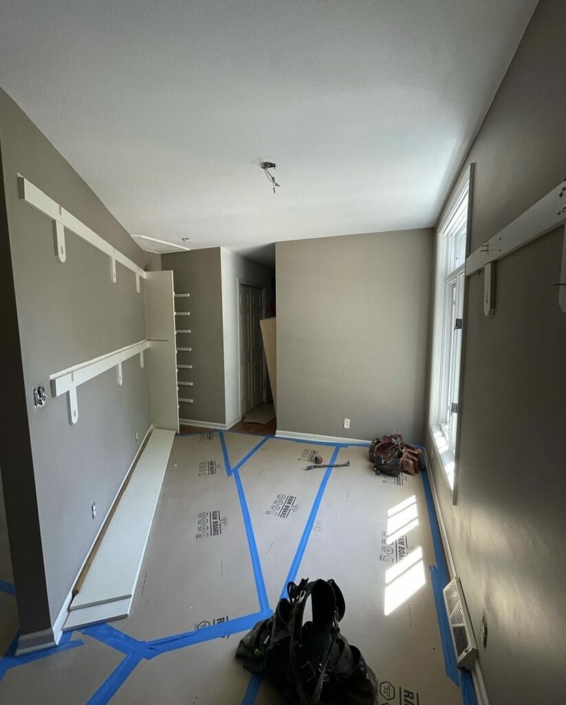 Rambord Bodenschutz während Trochenbau Arbeiten