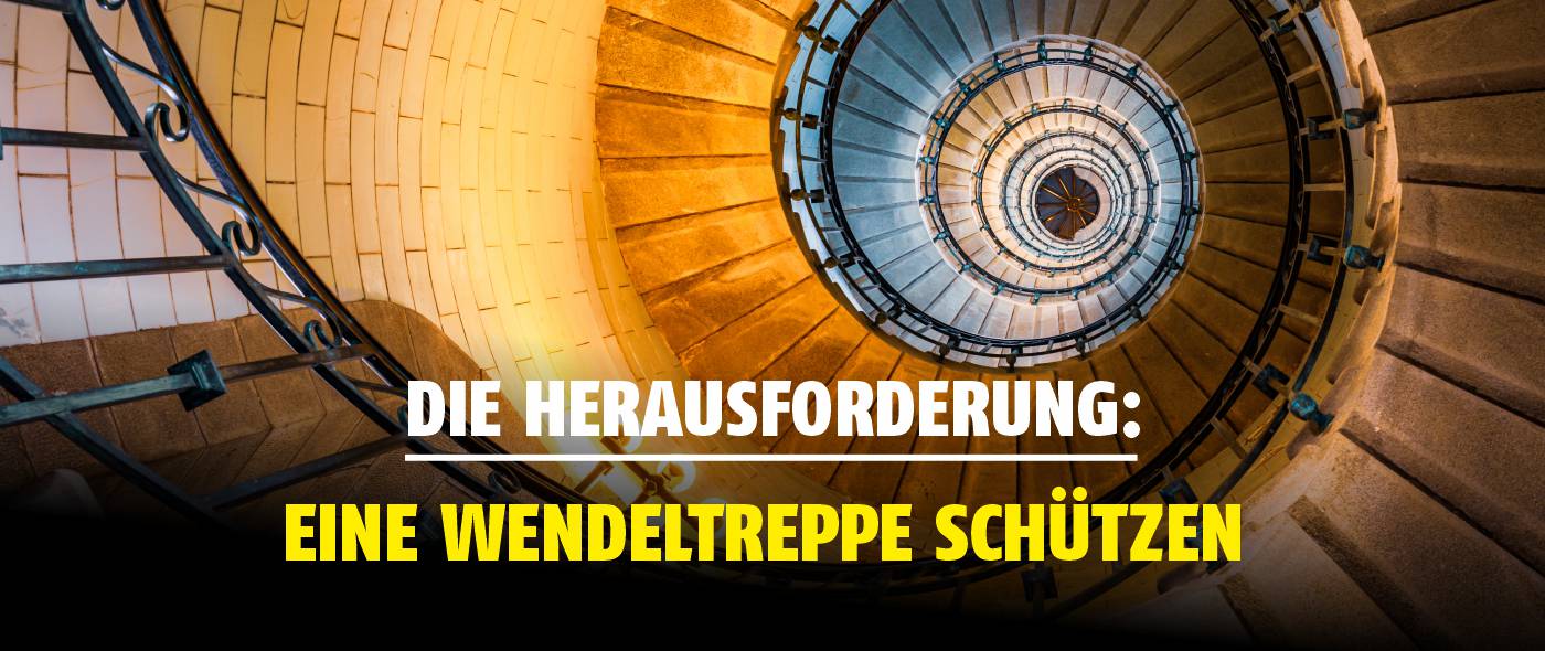 Featured image for “Eine Wendeltreppe schützen bei Malerarbeiten”