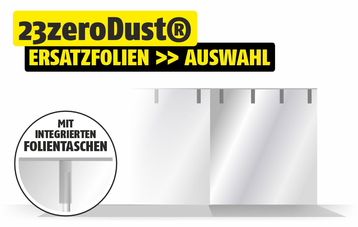 Featured image for “Staubschutzwandsystem 23zeroDust® StaubStop!® Ersatzfolien”