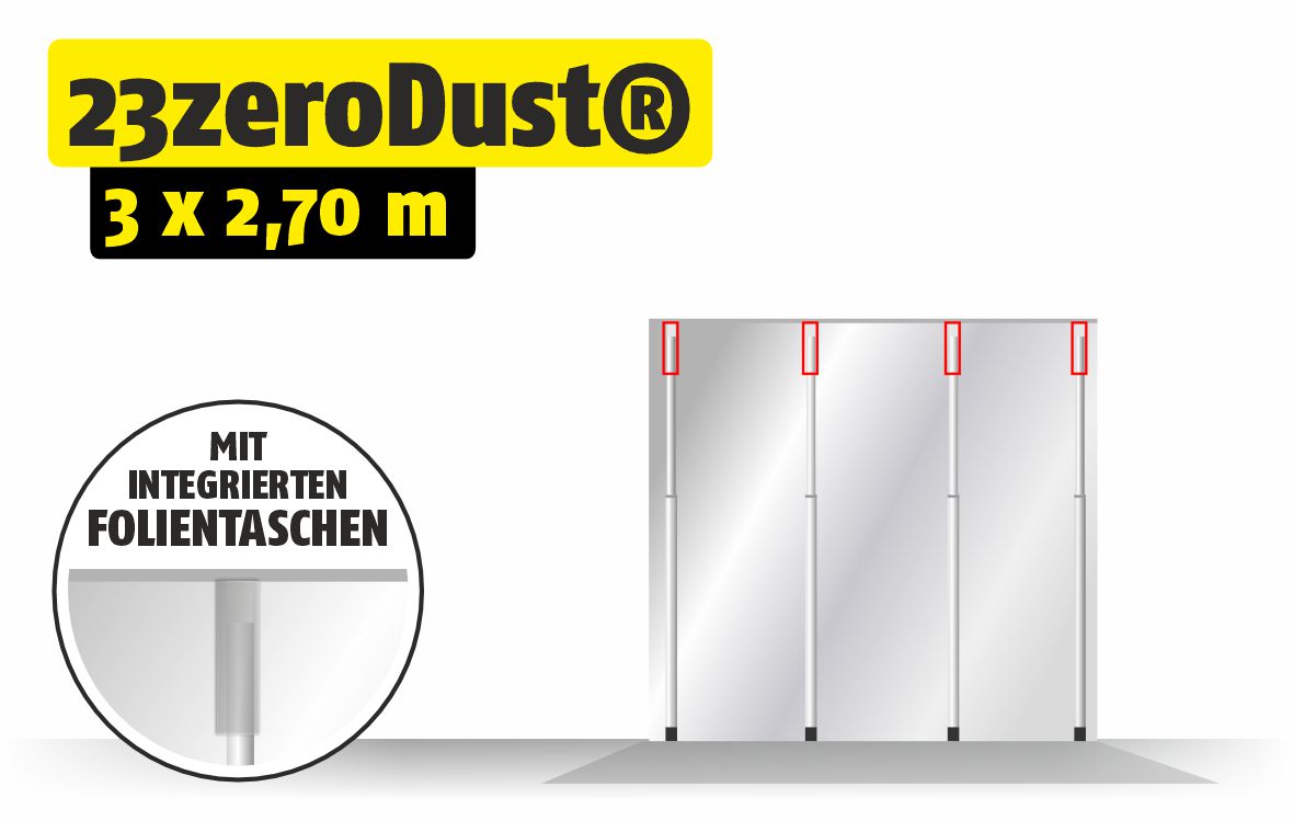 Featured image for “Staubschutzwandsysten 23zeroDust® StaubStop!® 3 x 2,70”
