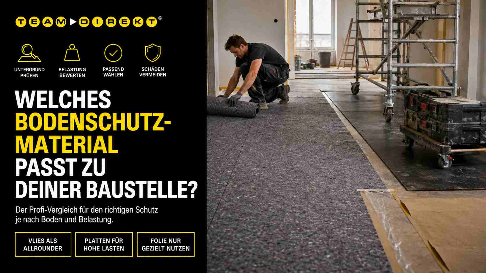 Featured image for “Welches Bodenschutzmaterial ist das richtige für meine Baustelle? – Der Vergleich für Profis”