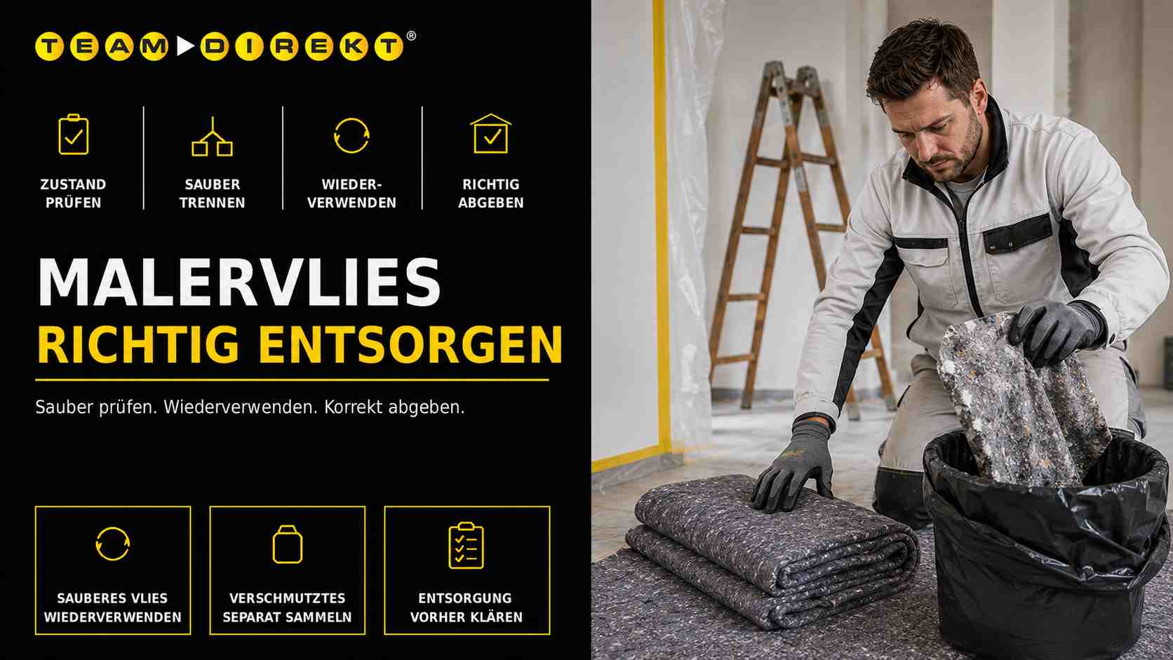 Featured image for “Malervlies entsorgen – einfach, schnell und korrekt”