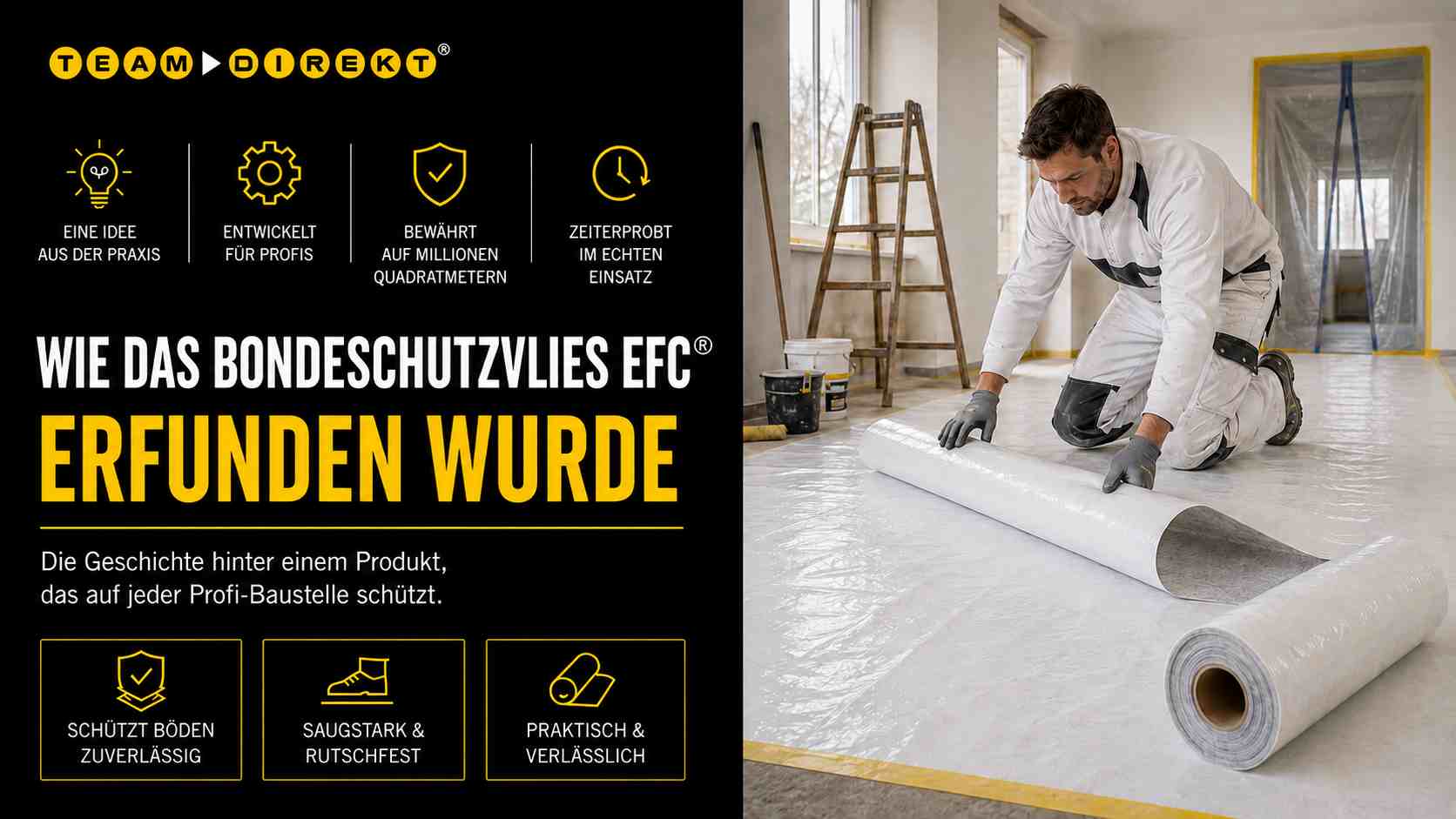 Featured image for “Wie das Bodenschutzvlies EFC® erfunden wurde”