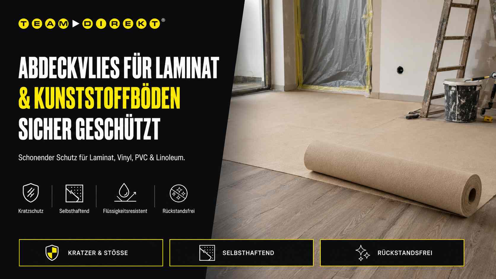 Featured image for “Abdeckvlies für Laminat und Kunststoffböden – So schützt Du empfindliche Beläge richtig”