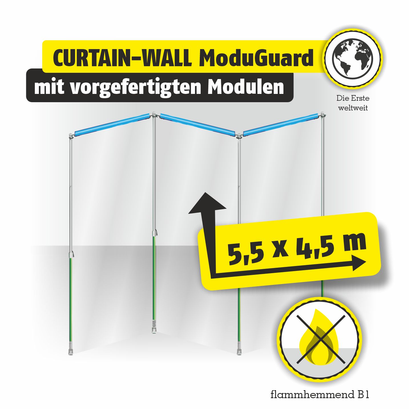 Featured image for “Staubschutzwand Curtain-Wall Spezial 5,5 Meter hoch”