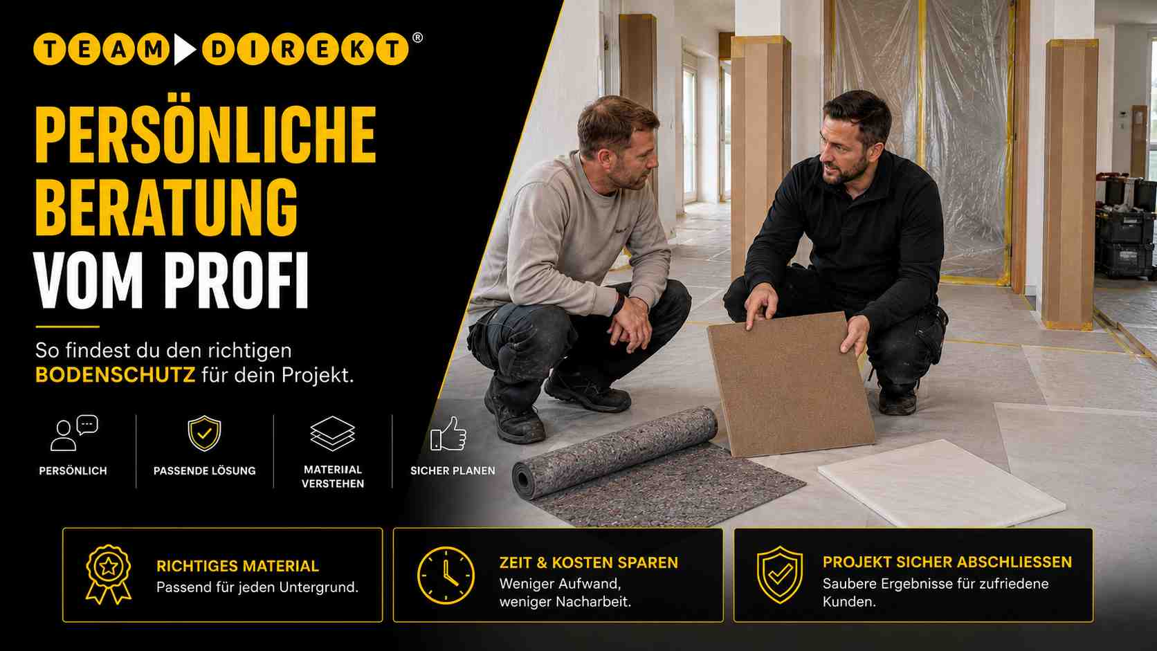 Featured image for “Persönliche Beratung vom Profi – So findest Du den richtigen Bodenschutz für Dein Projekt”