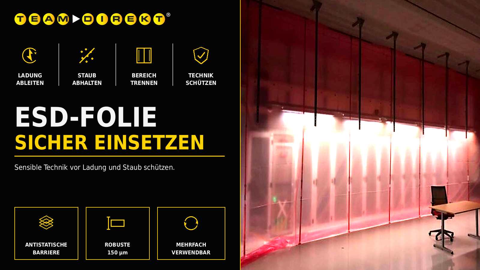 Featured image for “ESD-Folie auf der Baustelle – So schützt Du sensibel und sicher”