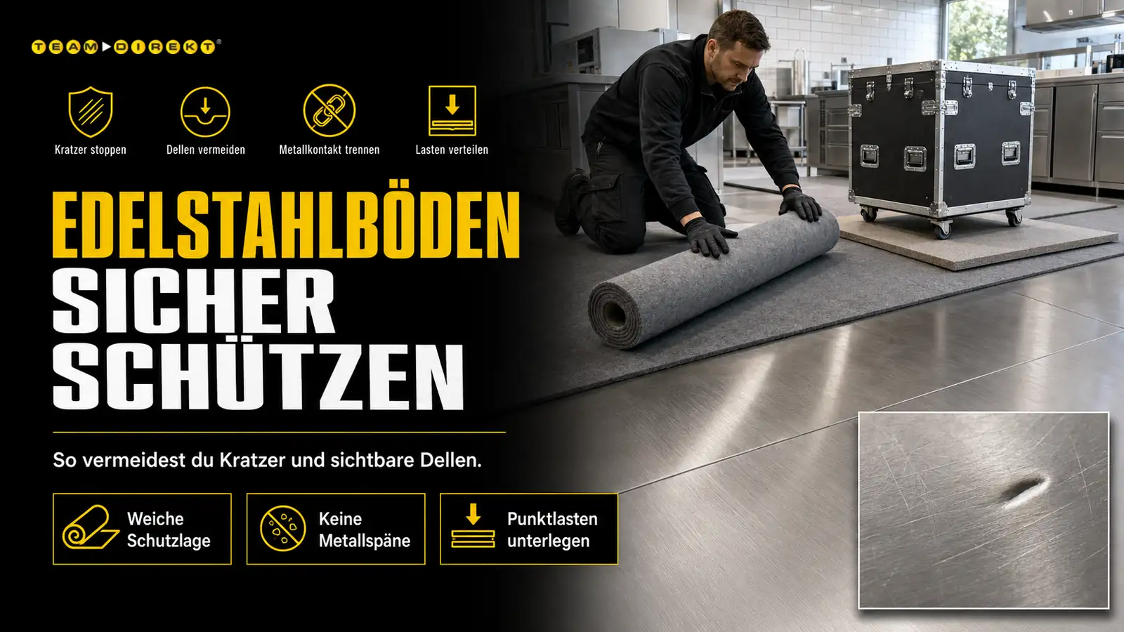 Featured image for “Edelstahlböden schützen: Kratzer und Dellen vermeiden”