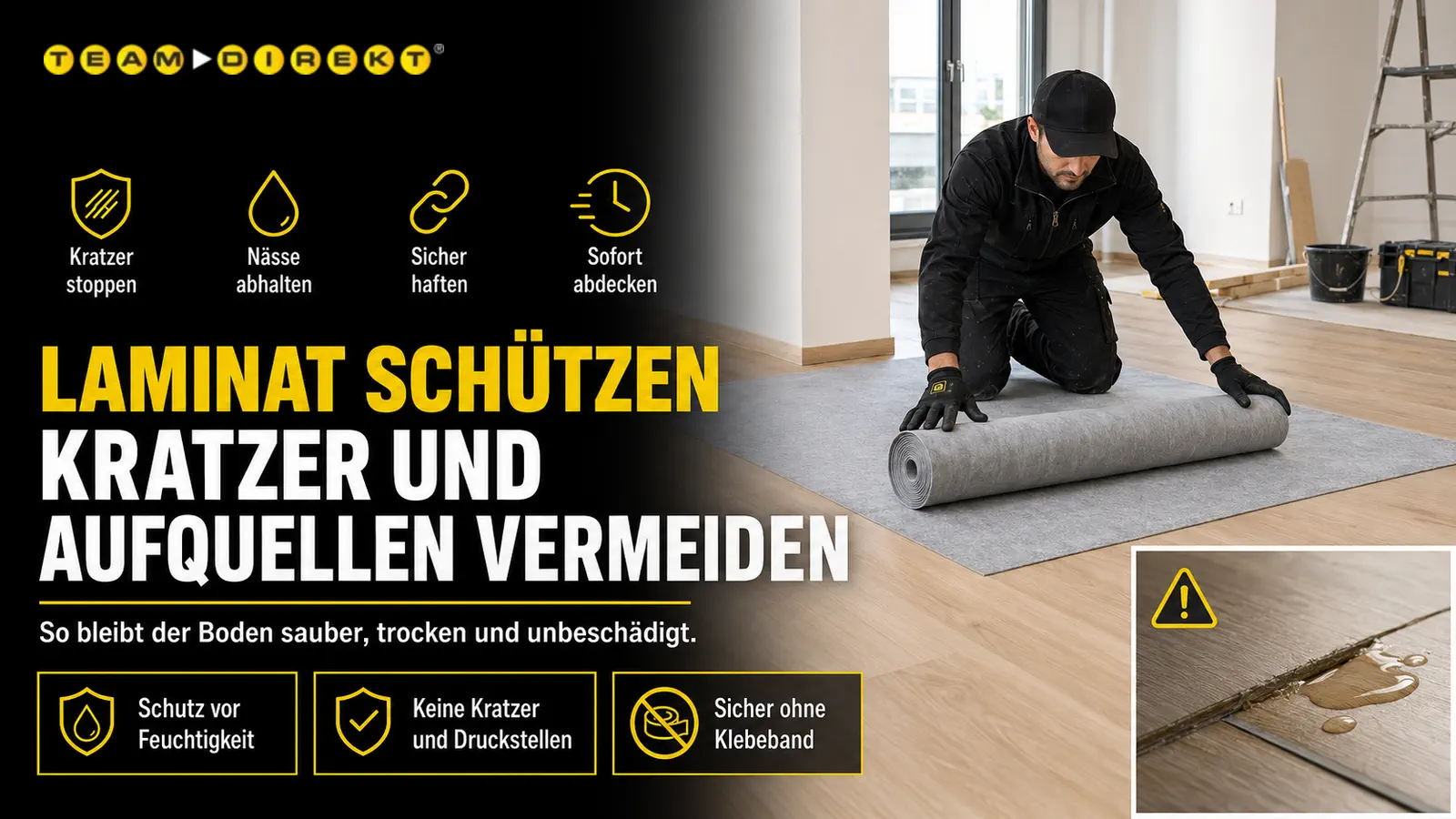 Featured image for “Laminat schützen: Kratzer und Aufquellen sicher vermeiden”