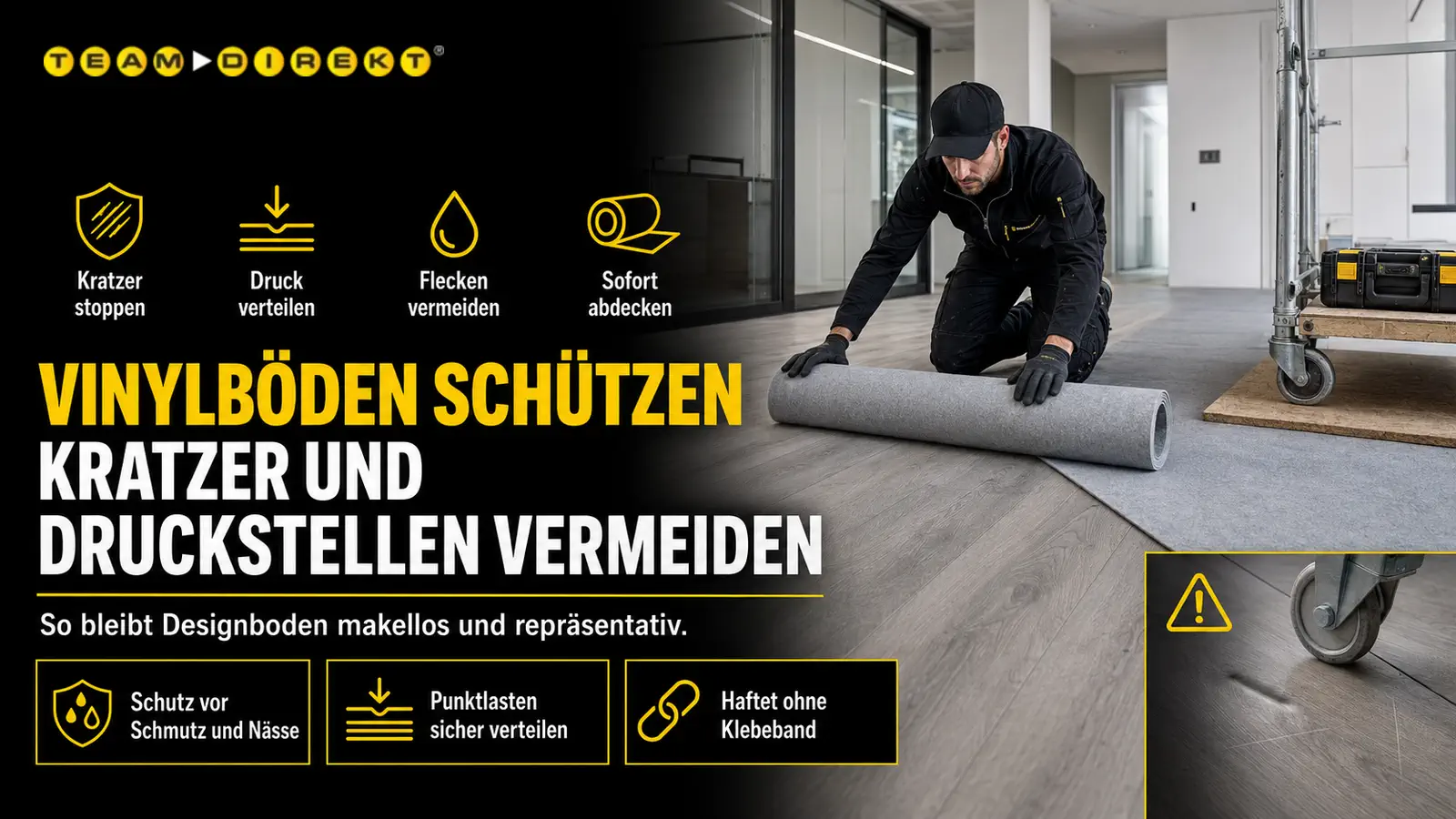 Featured image for “PVC- und Vinylböden schützen: Kratzer, Schnitte und Druckstellen vermeiden”