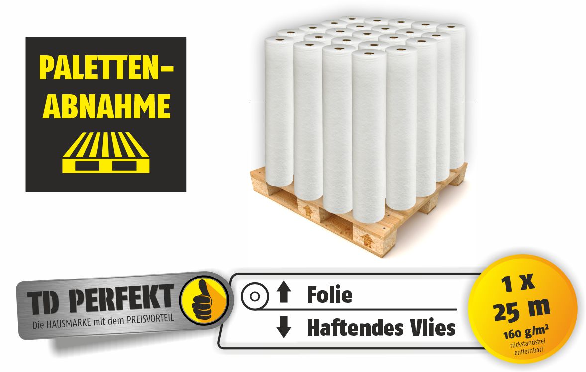 Featured image for “Abdeckvlies selbsthaftend 1 x 25 TD PERFEKT Palettenabnahme”