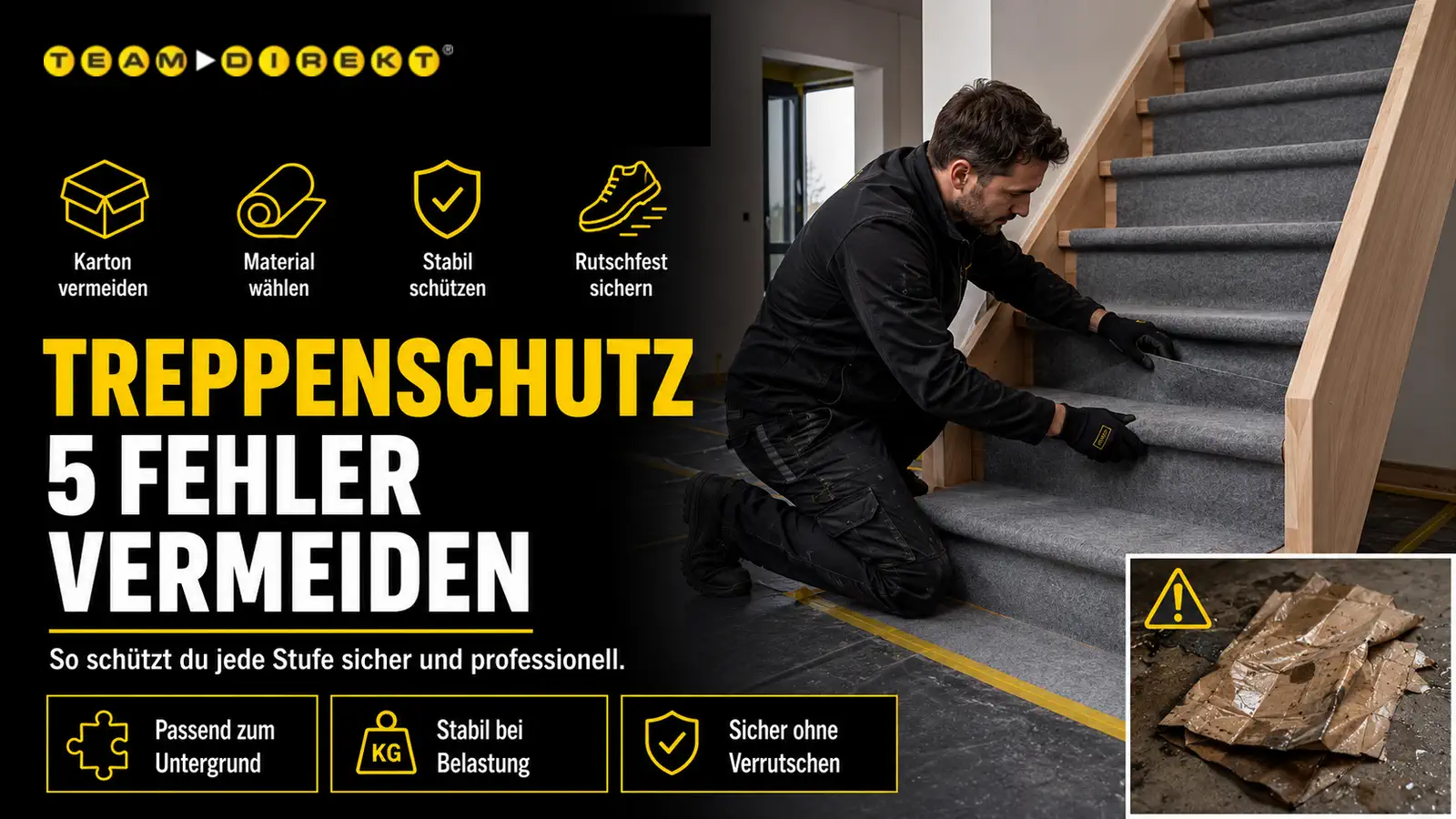 Featured image for “Treppenschutz auf der Baustelle: die 5 häufigsten Fehler”