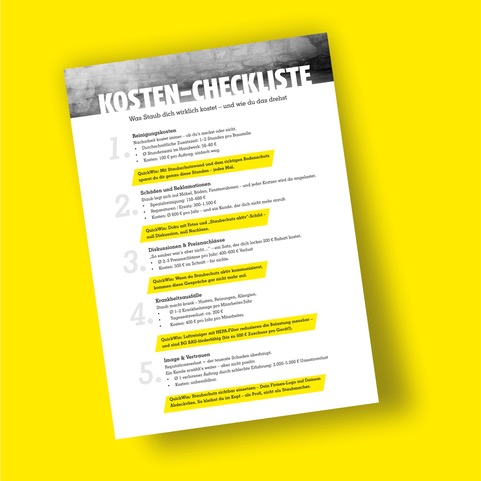 TD Download Kosten Checkliste