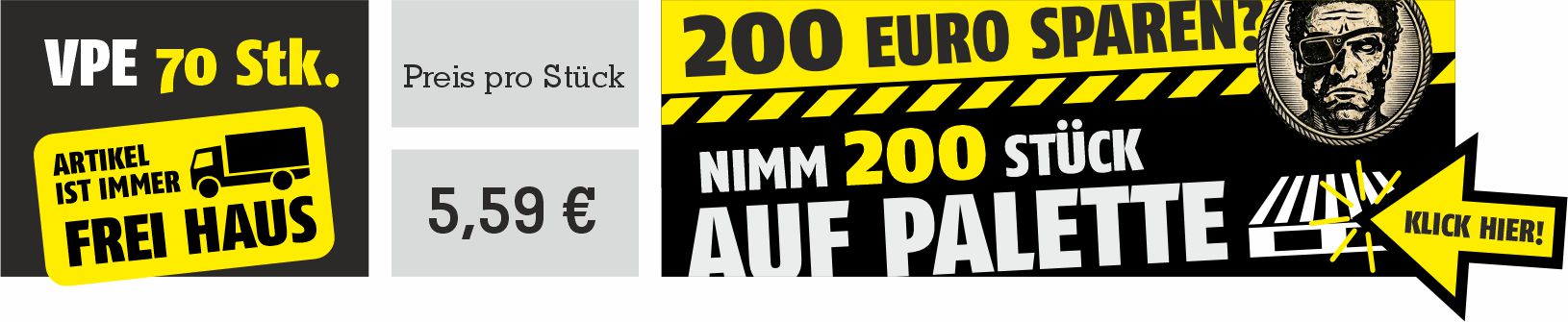 Hammerfest IMPACT EXTRA Platte 1400 Palettenhinweis Hammerfest IMPACT EXTRA Platte 1400 Bodenschutzplatte mit Palettenhinweis für größere Abnahmemengen