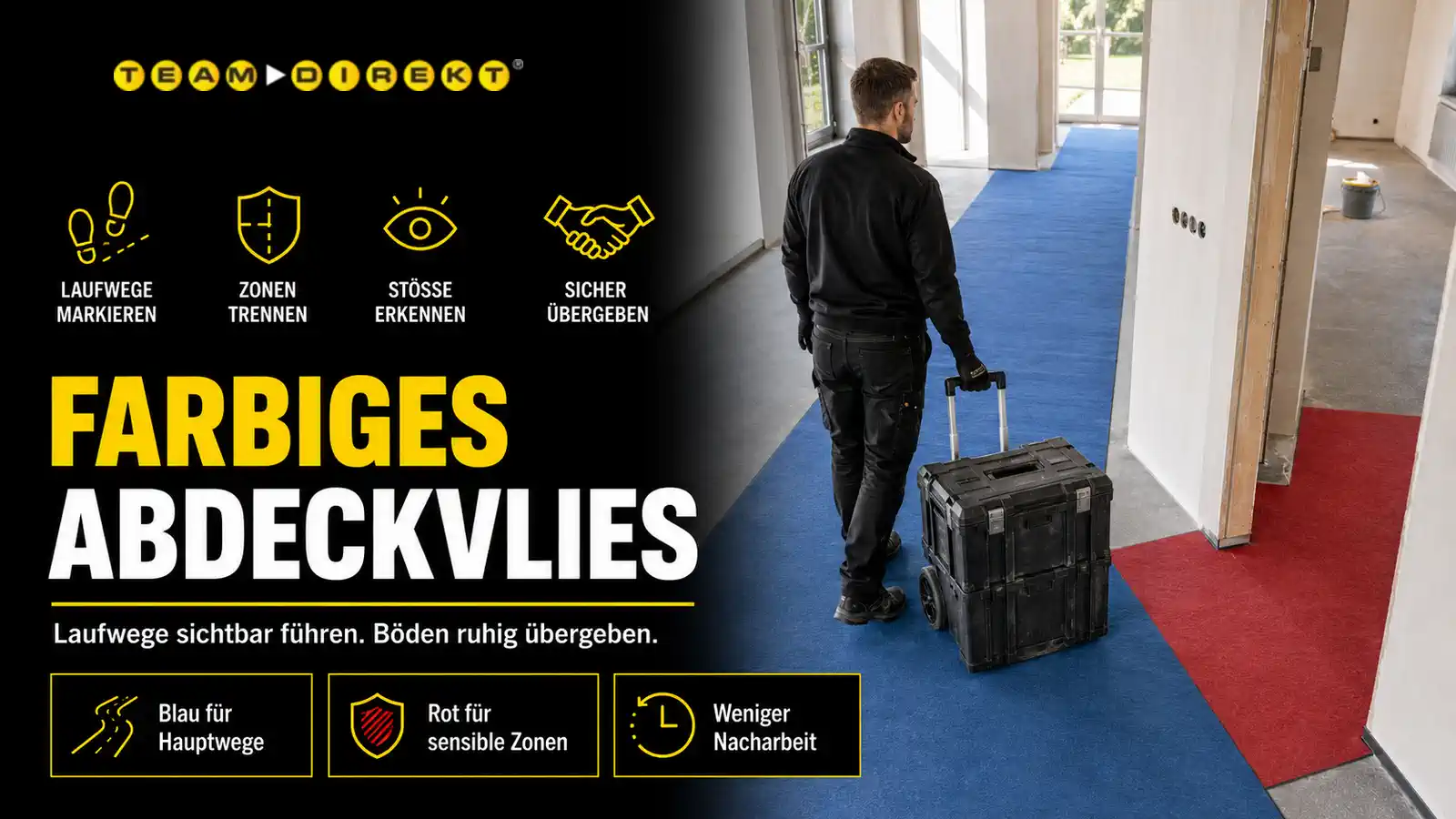 Featured image for “Abdeckvlies farbig für Laufwege zum markieren”