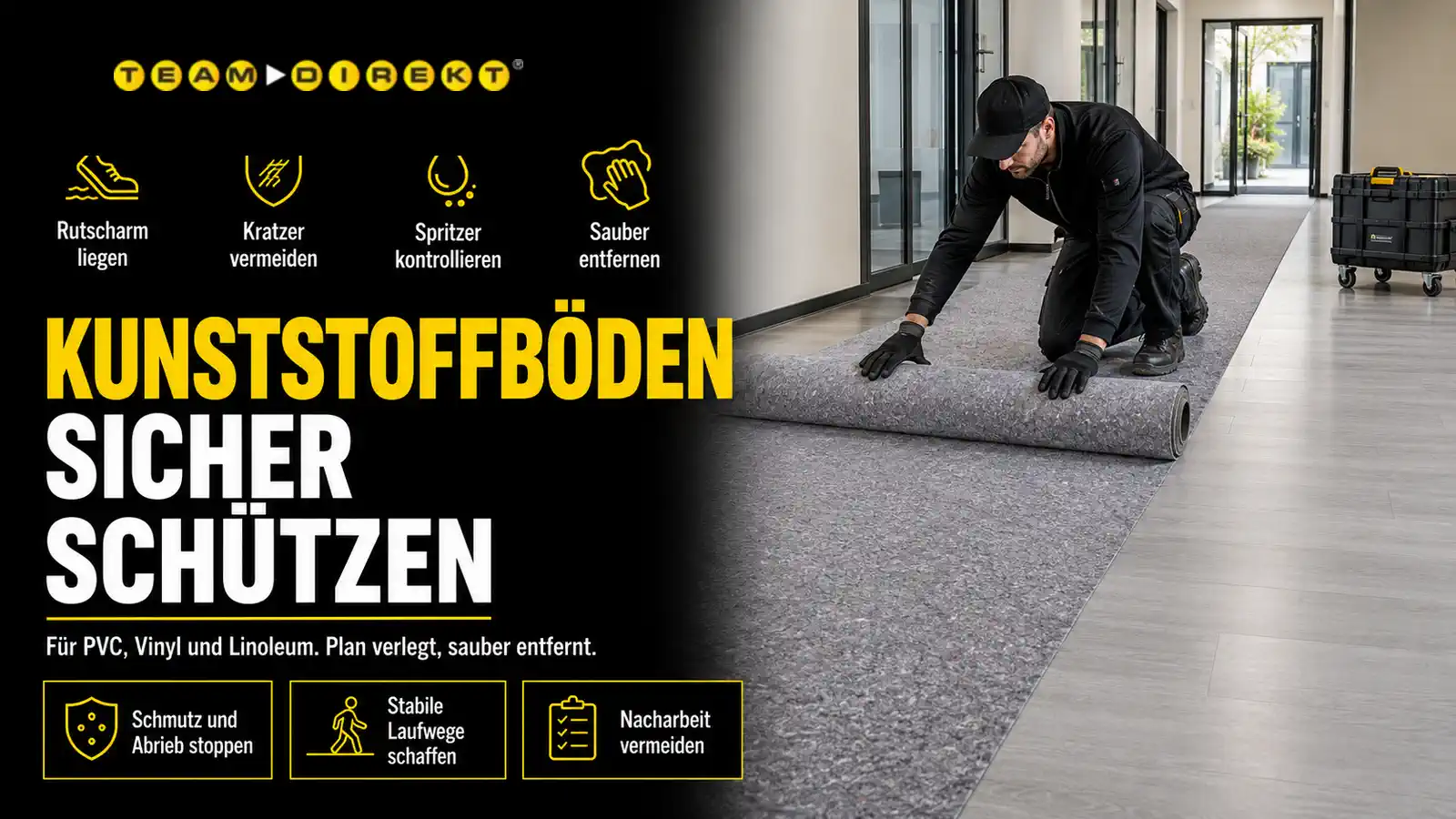 Featured image for “Abdeckvlies für Kunststoffböden: PVC, Vinyl und Linoleum richtig schützen”