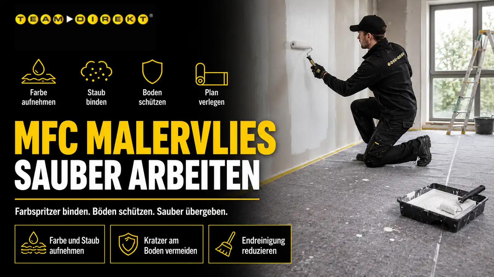 Featured image for “Malerabdeckvlies MFC: sauberer Bodenschutz für Malerarbeiten”